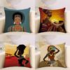Decorative Tribal African Women Lifestyle Cushion Cover Stylish Linen Pillow Case For Unique Home Decor