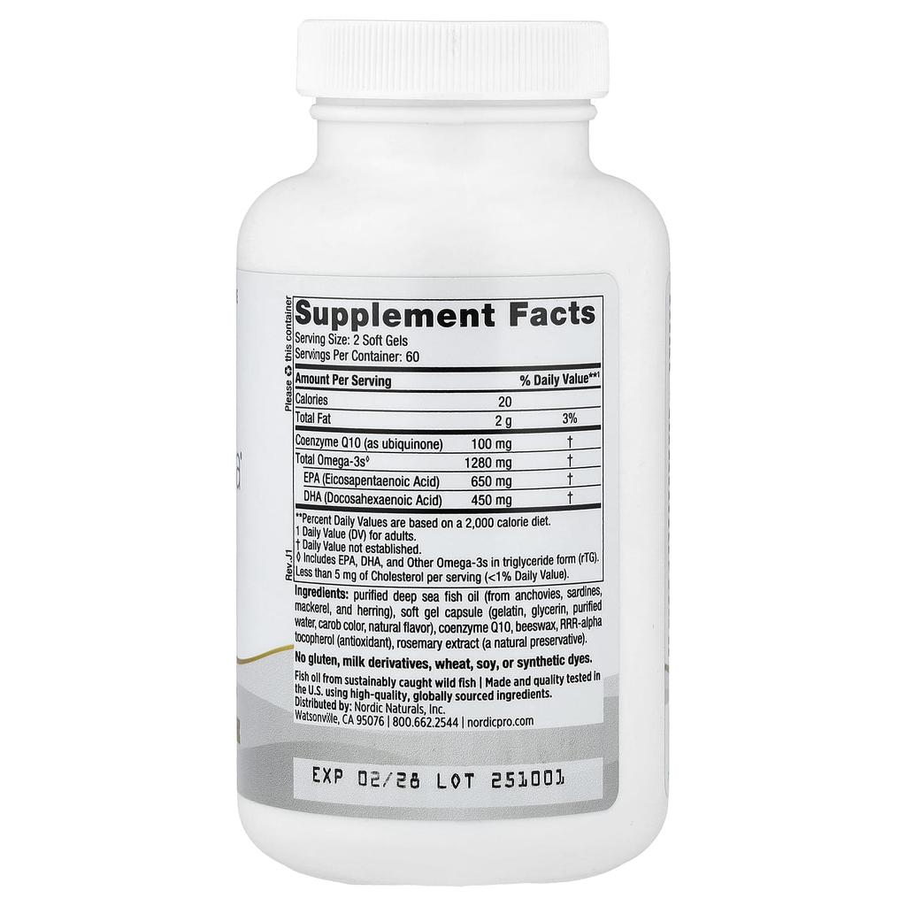 Proomega Coq10, 1,000 Mg, 120 Softgels