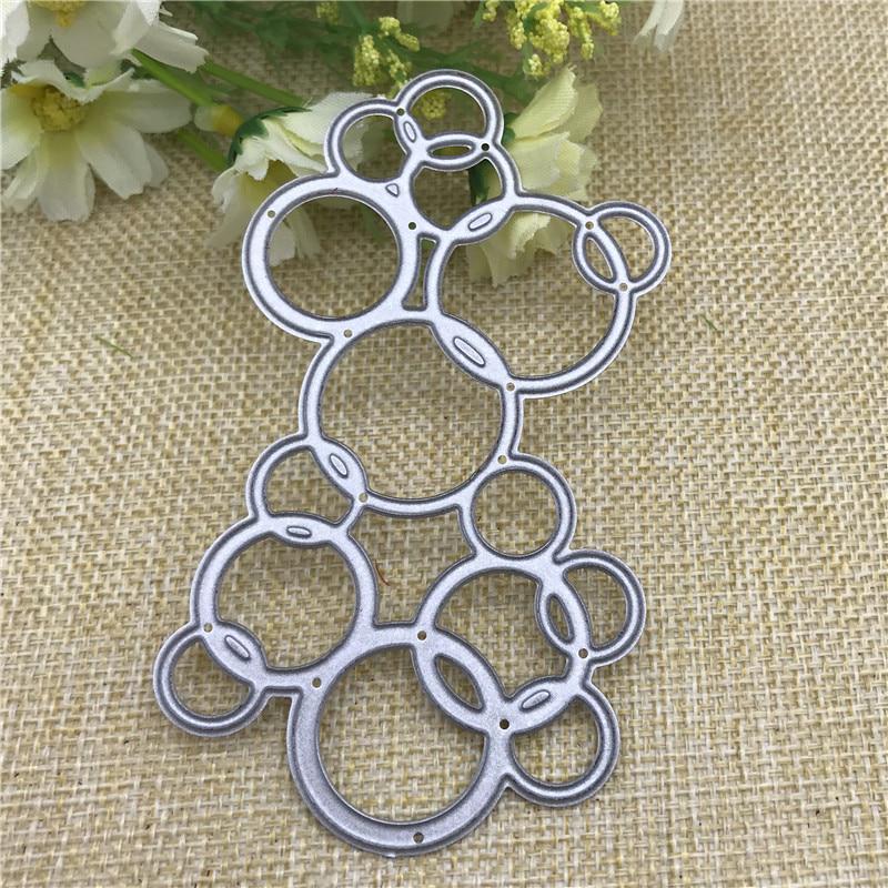 Bublinový rámeček Kovové vyřezávací raznice Šablona Scrapbooking Fotoalbum Kartový papír Embossování Řemeslné kutily