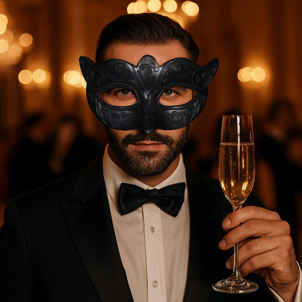 Plastic Halloween Masks Party Cosplay Props Venice Mask Personality Glitter Mask  Women