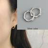 VENTFILLE Vintage Punk 925 Stamp Earrings for Women Girl Creative Twist Winding Geometric Handmade Party Silver Color Jewelry