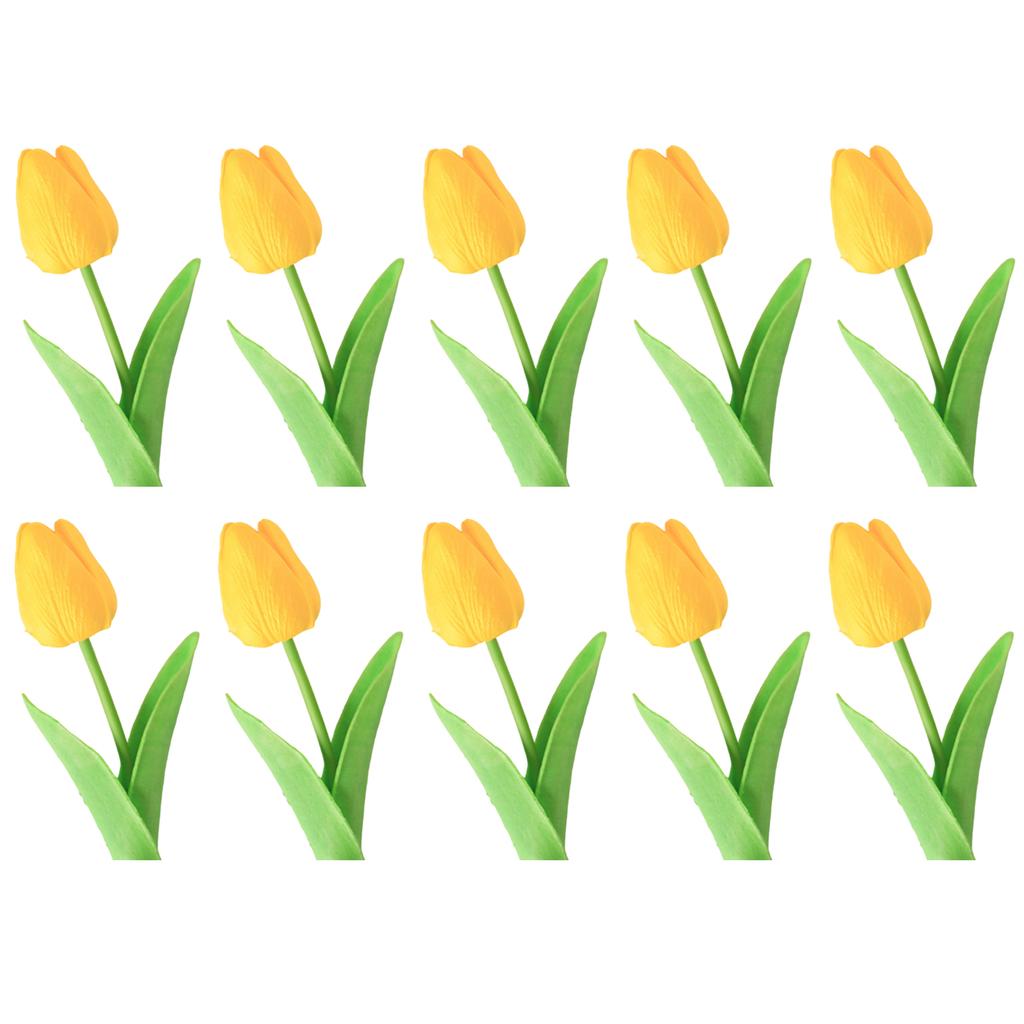 10PCS Artificial Flowers Tulip Bouquet PE Fake Flowers Wedding Garden Decoration Outdoor Home Garden Bouquet Vase Decor Plant