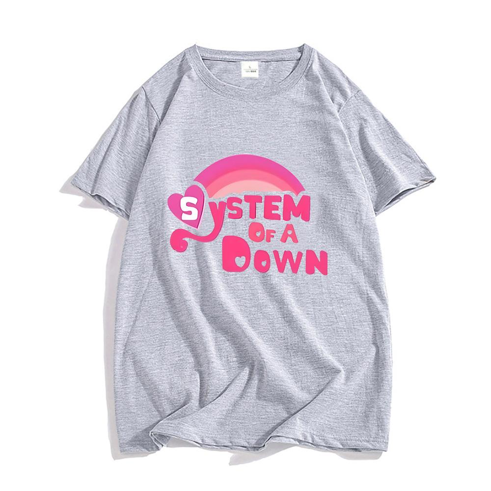System OfA Down T-shirts 100% Cotton Clothing Vintage/Retro Print Tshitrt Streetwear for Men Short Sleeve Graphic T Shirts