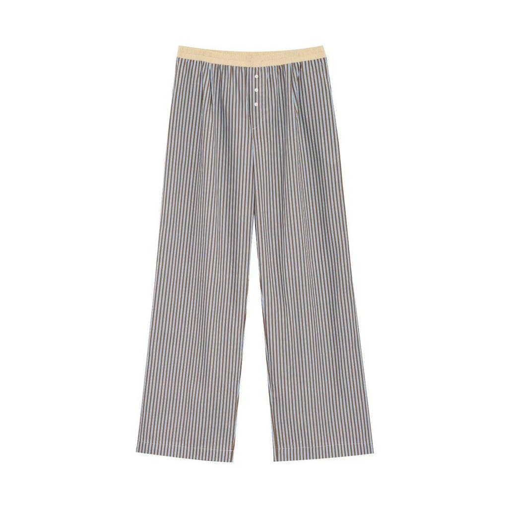 ZA Women's Summer 2025 Retro Striped Halter Neck Vest and Straight Leg Pants Set