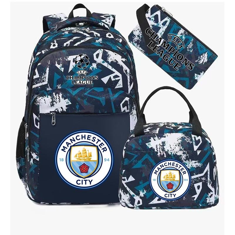 3-teiliges Schulrucksack-Set für Schüler Große Kapazität Oxford-Stoff Schultasche mit Schultergurt und Federmäppchen