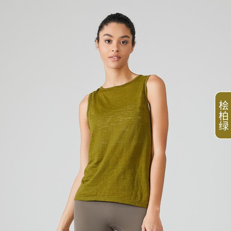 Damen Leichte Yoga-Top Schnelltrocknend Locker Ärmellos Trainingsshirt Atmungsaktiv Fitness-Tanktop Sommer Training