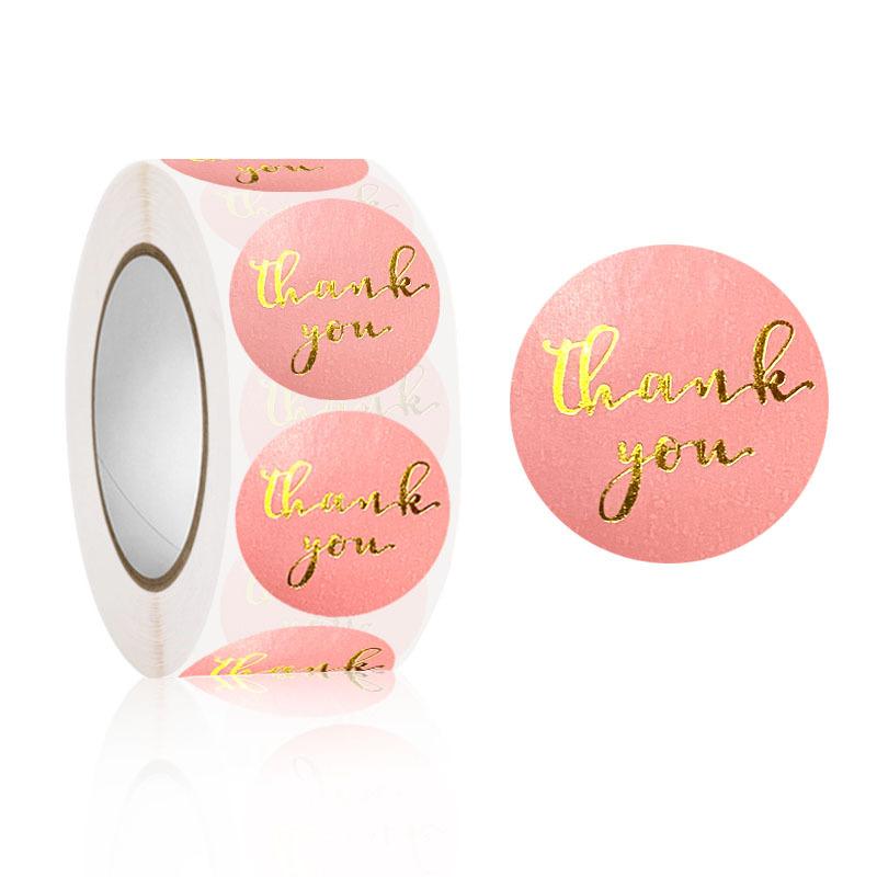 500Pcs Round  Thank You Label Stickers Used For Shipping And Mailing Box Seal Labels Decorative Gifts Stickers
