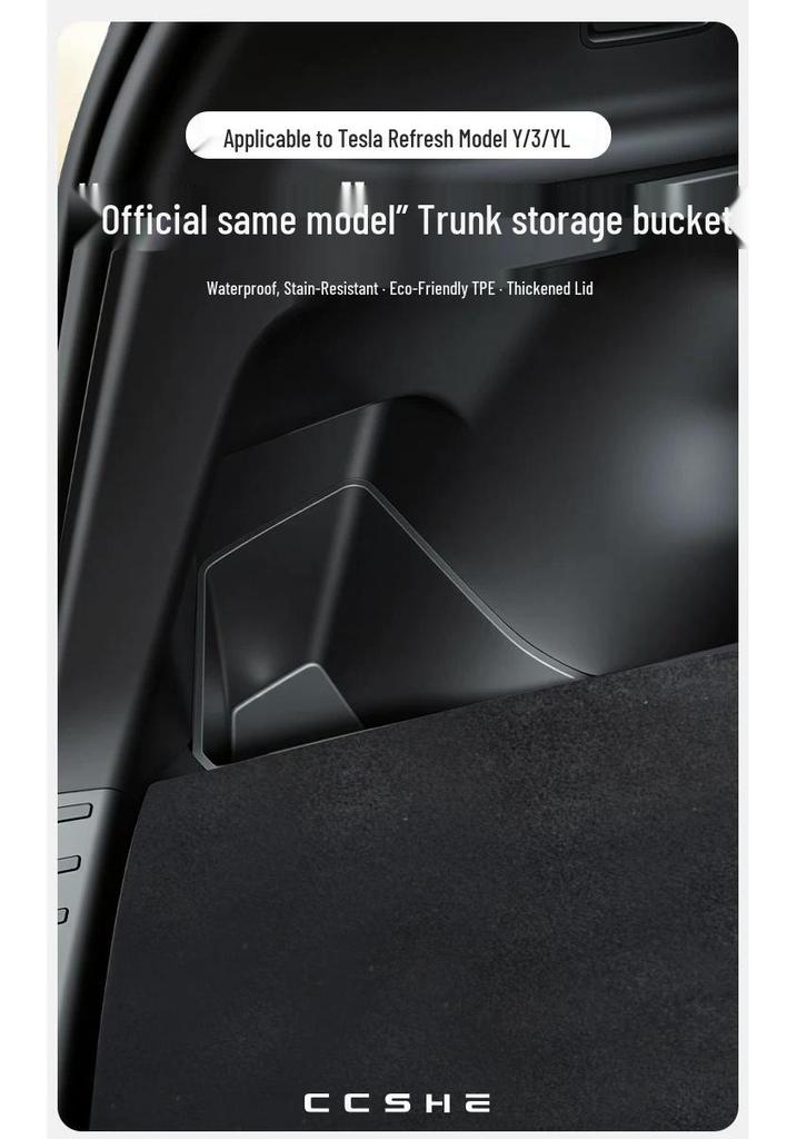 Tesla Model Y 6-Seater Trunk Side Storage Organizer Box