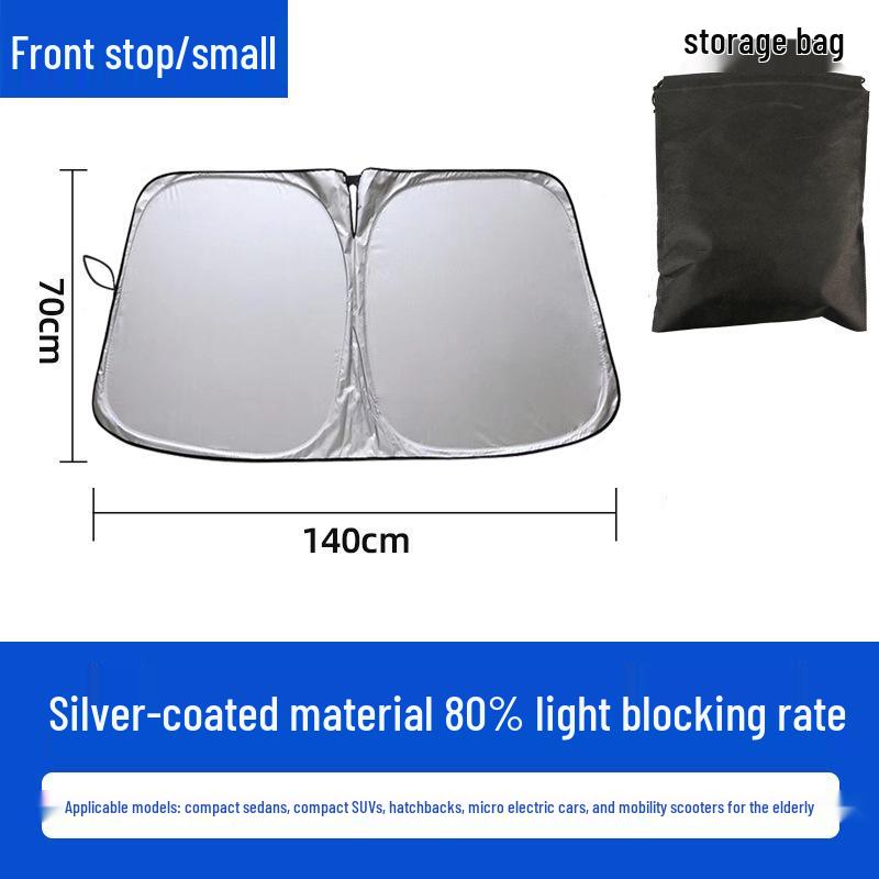 Car Windshield Sunshade Curtain - Front Window Sun Blocker & Heat Insulation Cover