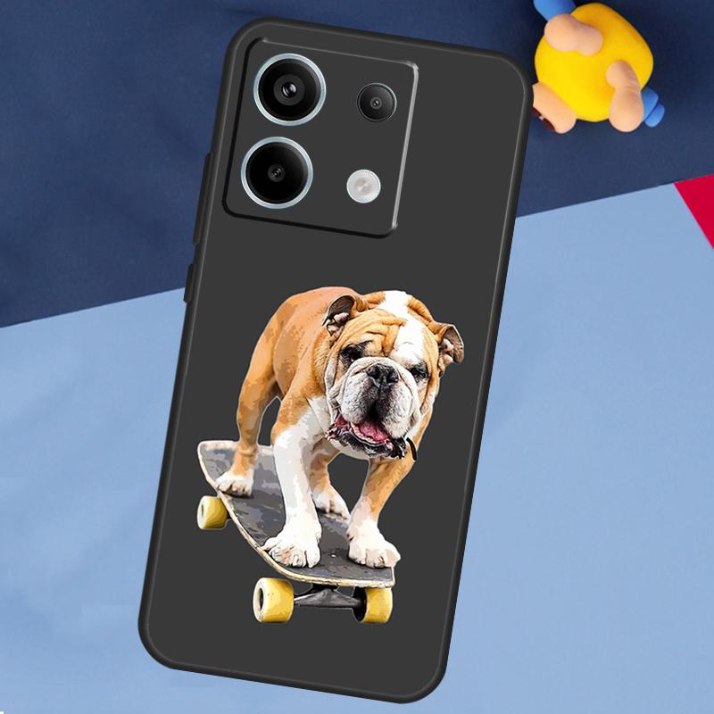 British Bulldog Case For Xiaomi Redmi Note 13 Pro 12 11 8 9 10 Redmi Note 12S 11S 10S 9S 10C 12C 13C Cover