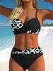 1011 Europejski i amerykański nowy bikini z paskami trójkątna torba podzielony strój kąpielowy nowy