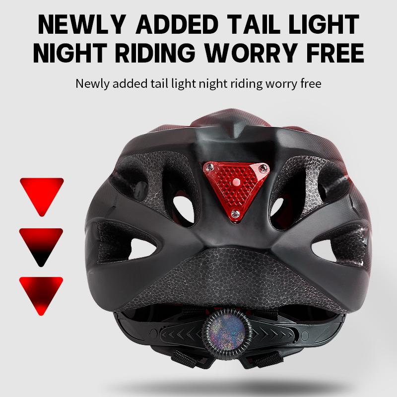 X-TIGER Magnetic Goggles Bicycle Helmet with LED Rear Light Ultralight Cycling Helmet Adult MTB Bike Helmet Fit 58-62cm