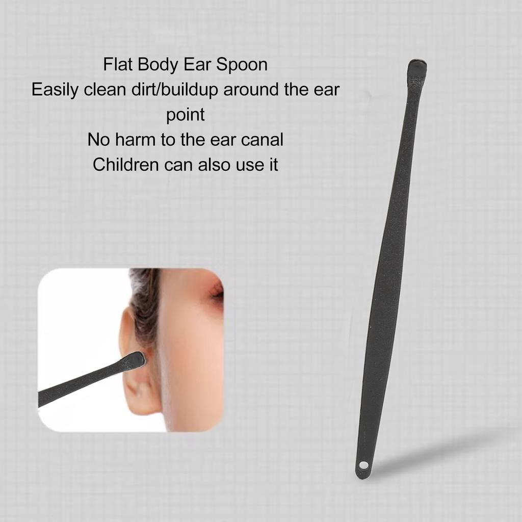 5 Set Ear Pick Earwax Removal Tool Kit 7pcs Ear Cleansing Tool Stainless Steel Portable Ear Wax Cleaning Kit Tool Set Black