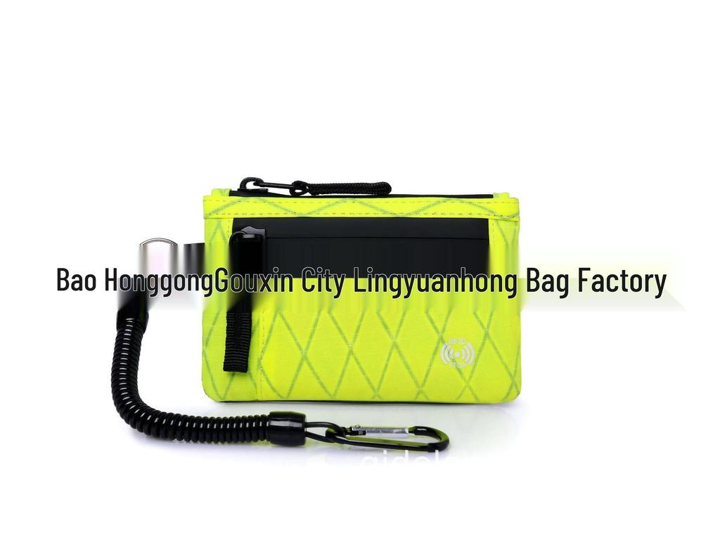 RFID Coin Purse and Anti-theft Card Holder Mini Travel Wallet with Keychain