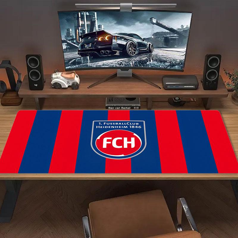 FC Heidenheim Mauspads, Große Gaming-Schreibtischmatte, Rutschfestes XXL-Mauspad für Laptop & Tablet, Mini-PC-Spielmatte mit Genähten Kanten