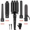 Professional Electric 5-in-1 Interchangeable Hair Curler PTC Fast Heat Auto Lock LED Display Easy Two-Button Release 2 Plastic