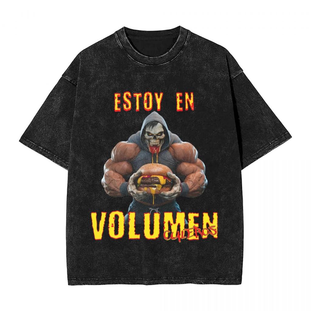 Calacas Chidas Gym Fitness Mit Sarkastischen Sprüchen Gewaschenes T-Shirt Herren Damen Vintage Tees Oberteile Lässig Unisex