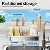 Multi-Function For Cleaning Supplies Storage Box Stainless Steel Sponge Rack With Drain-Kitchen Bath Towel Brush Set