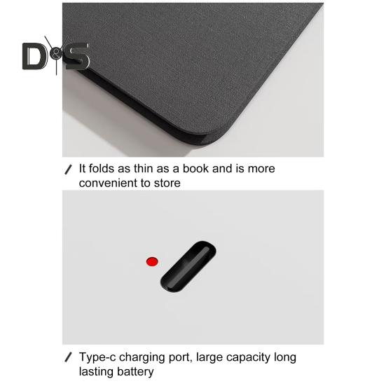 LED-beleuchteter Schminkspiegel, 3 Farbmodi, einstellbar, 2-in-1-Klappkosmetikspiegel, per USB wiederaufladbar, tragbarer Reise-Kosmetikspiegel