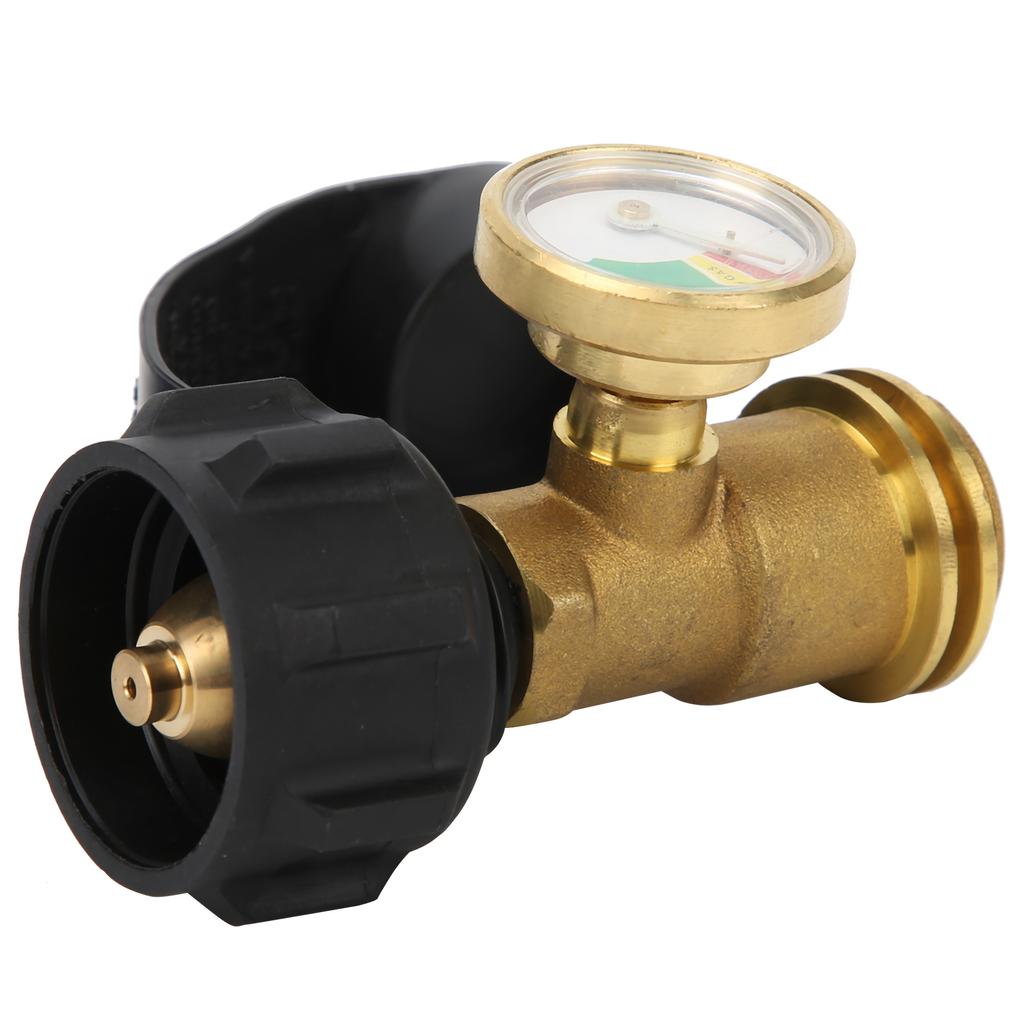 Type1 Brass Outdoor Propane Tank Adapter Gas Cylinder Pressure Gauge with