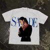 SADE Y2K Retro Harajuku Street Style Oversized Fashion Casual Retro Y2K T-shirt Men Women Short Sleeve Crew Neck Tee Unisex