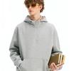 Fingercroxxit Fleece Lined Half-Zip Hooded Sweatshirt
