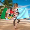 Monica's Adventures In Colorful Land Beach Towel Microfiber Beach Towel,Lightweight and Quick-Dry,for Summer Travel,Swimming Pool Fan Birthday Gift