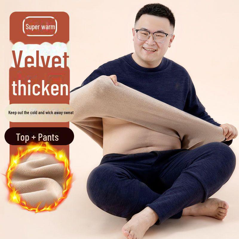 

Унісекс Термобілизна Великого Розміру - Товста Овеча Шкіра, Круглий Виріз на Осінь/Зиму L