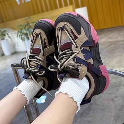 Baskets Mode Femme Chaussures Hautes sur Plateforme Athlétique Sport Printemps Automne Chaussures pour Femmes Tendances 2024 Offres Coréen Nouveau Décontracté Léger