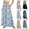 Damskie spódnice maxi z rozszerzanymi falbankami i elastyczną talią w stylu A, eleganckie, warstwowe, długie spódnice boho