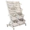 Estante de Armazenamento Multicamadas para Cozinha e Sala de Estar com Rodas para Legumes, Frutas, Louças e Lanches
