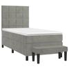 Maison Exclusive - Sommier à lattes de lit et matelas Gris clair 90x200 cm Velours