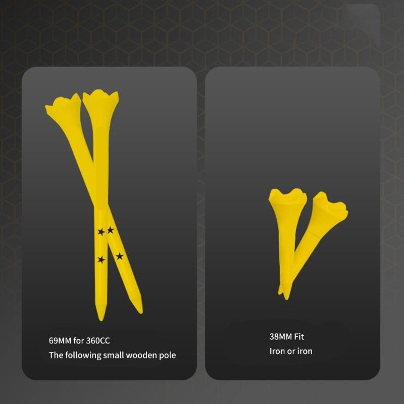 50Pcs Long and Short Plastic Golfs Tees Unbreakable 4 Prongs Head Tees Golfs Balls Stand Outdoor Sport Golfs Tees