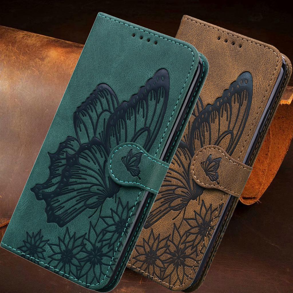 Custodia In Pelle PU Per Xiaomi Mi 11T / Mi 11T Pro Con Porta Carte E Supporto – Design Con Albero In Rilievo (Marrone) - 4