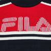 FILA Heritage Classic Fashion Trendy Comfortable Versatile Slim Fit Warm Knitted Sweater Women sweater Legendary-Blue F11W548401FNV
