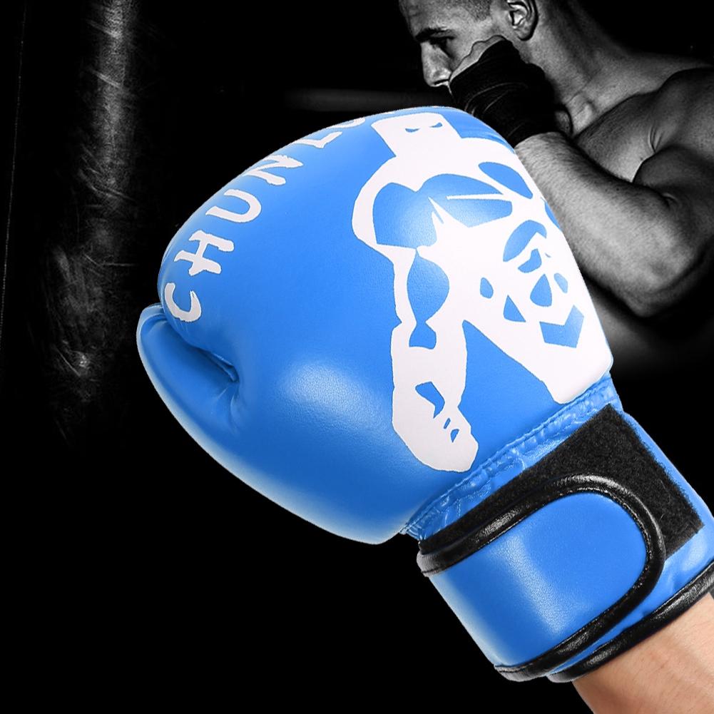 1 Pair Boxing Gloves Sanda Boxglove Kenpo Training Practicing Equipments for Adult Childrenblue