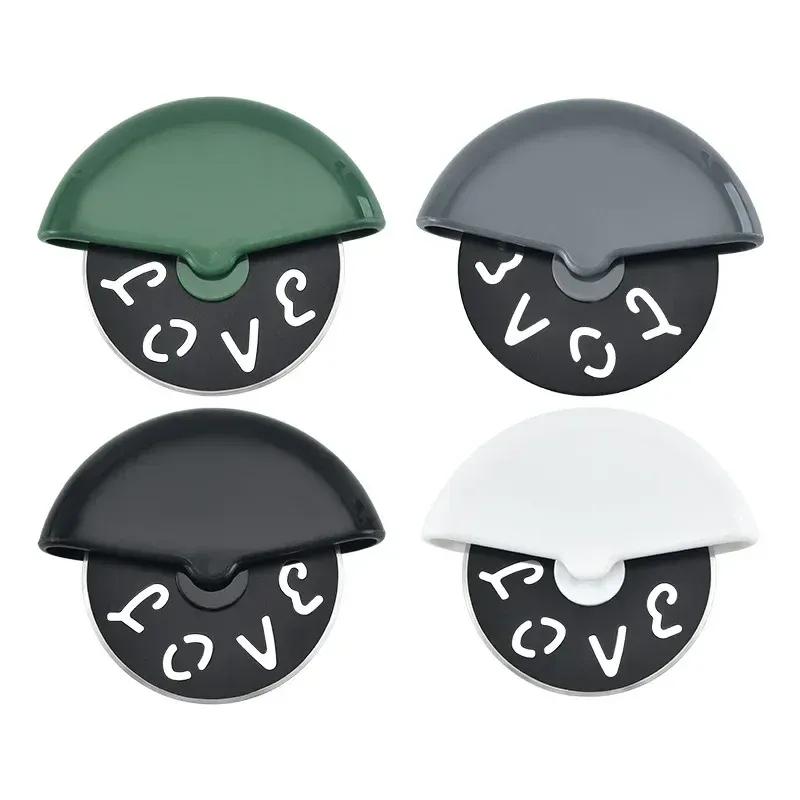 Nerezový nůž s kulatým kolečkem na pizzu s víkem Váleček na těsto Kráječ těsta Nářadí na pečivo Kuchyně na pečení