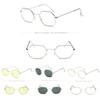 Fashion Men Hexagon And Women Square Sunglasses With Stylish Mirror Finish And Clear Glasses
