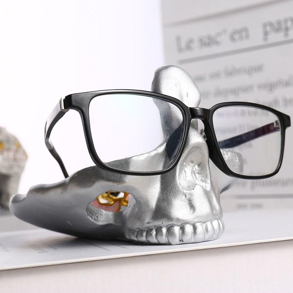 Eyewear Skull Skull Glasses Holders Handmade Eyewear Skull Statues Multipurpose   Room Decor
