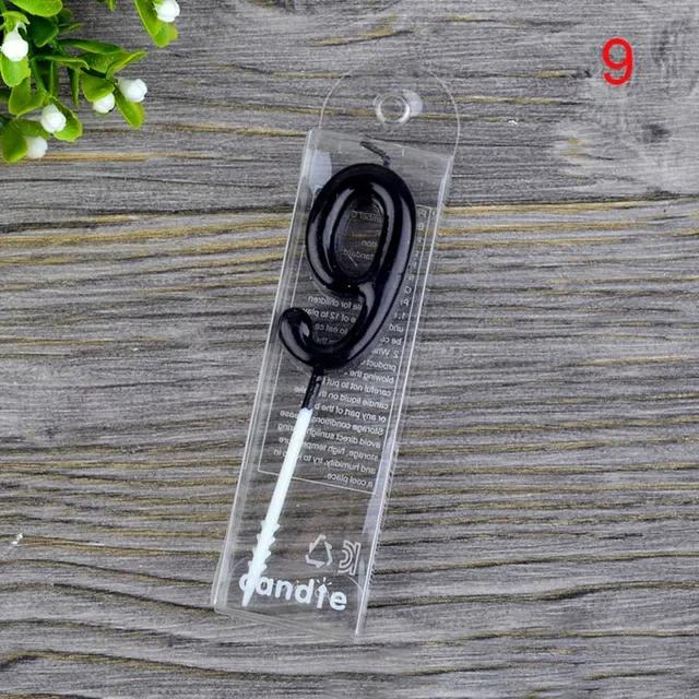 1 STK Rote Zahl Geburtstag Papier Kuchen Kerze Kinder Geburtstagsparty Hochzeitstorte Kerze Gastgeschenke Zubehör Kuchendekorationen Schwarz