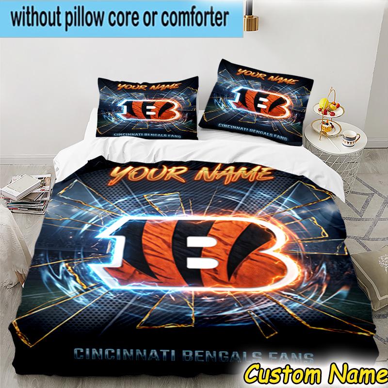 3pcs Custom Name Cincinnati Browns Legacy Bedding Set Includes 1 Duvet Cover & 2 Pillowcases for All Seasons Dormitory Home Decor Christmas gifts