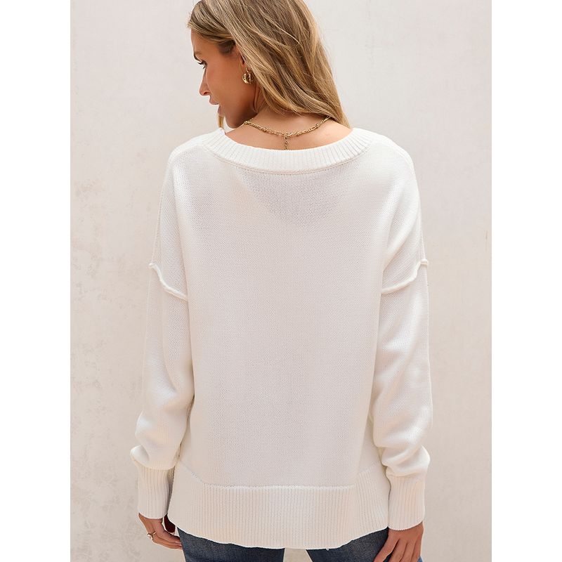 European and American Fashion American Flag Knitted Pullover Women 2025 Winter New Loose All-Match Drop Shoulder Sweater Women