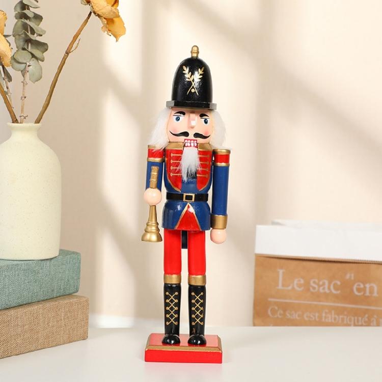 Christmas Nutcracker Ornament Set, Traditional Wooden Painted Puppet Soldier