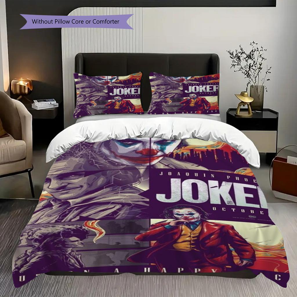 Joker Dark Clown'S Tale Threepiece Set 1 Duvet Cover 2 Pillowcase Without Core Duvet Cover And Pillowcase Soft And Comfortable