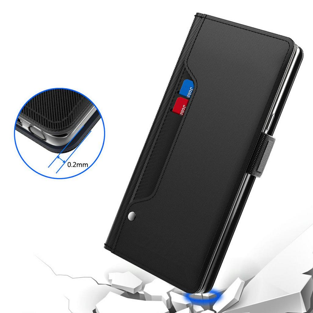 For Oppo Reno14 F 5G Case Stand PU Leather Phone Cover Card Holder Mirror