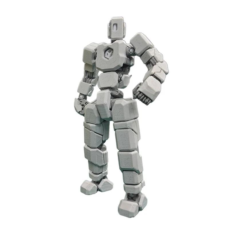 Multi-Jointed Movable Robot Action Figures, Fully Articulated Poseable Anime Figure Desktop Display Decor Collectible Toy Statue