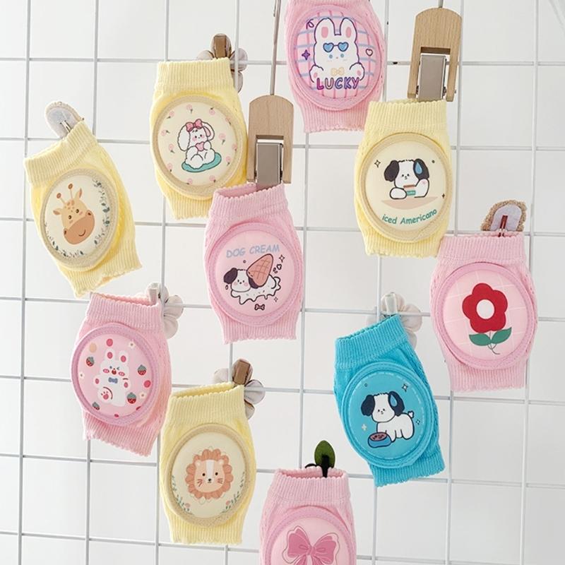 CartoonKleinkind Baby Knieschoner Elastische Krabbel Ellbogenpolster Kleinkinder Knieschützer Atmungsaktives Sicherheits-Kniepolster