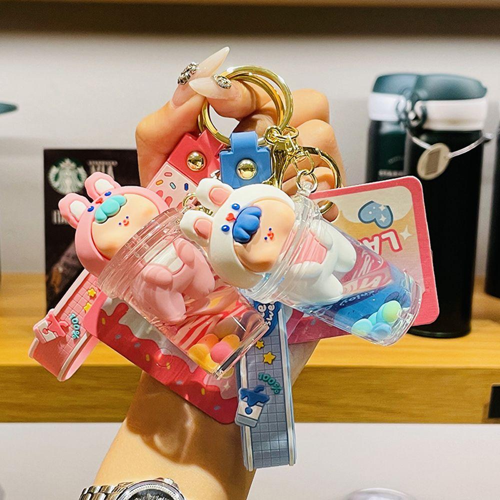 Rabbit Bag Charm Kids Toy Cartoon Acrylic Keyring Car Key Ring ...