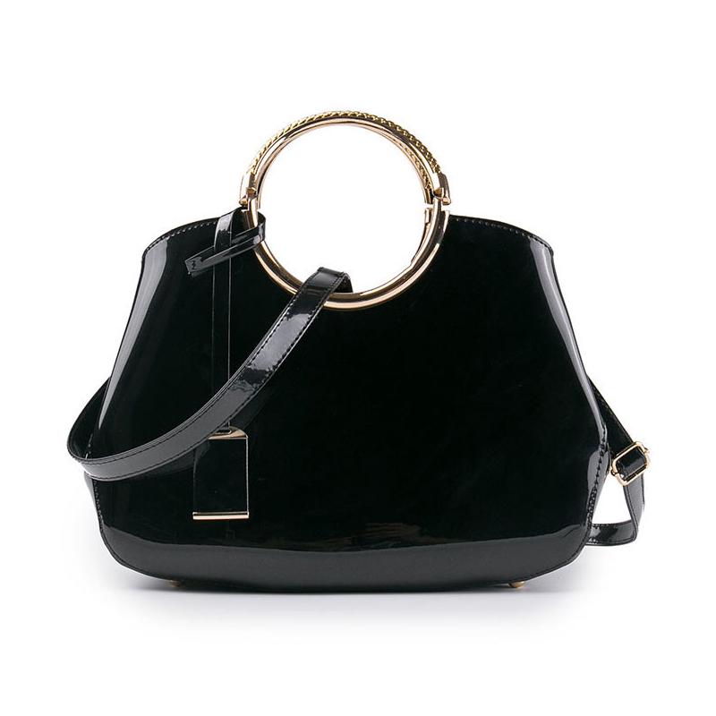 patent leather handbolsas