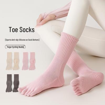 All-Season Non-Slip Five-Toe Compression Yoga Socks